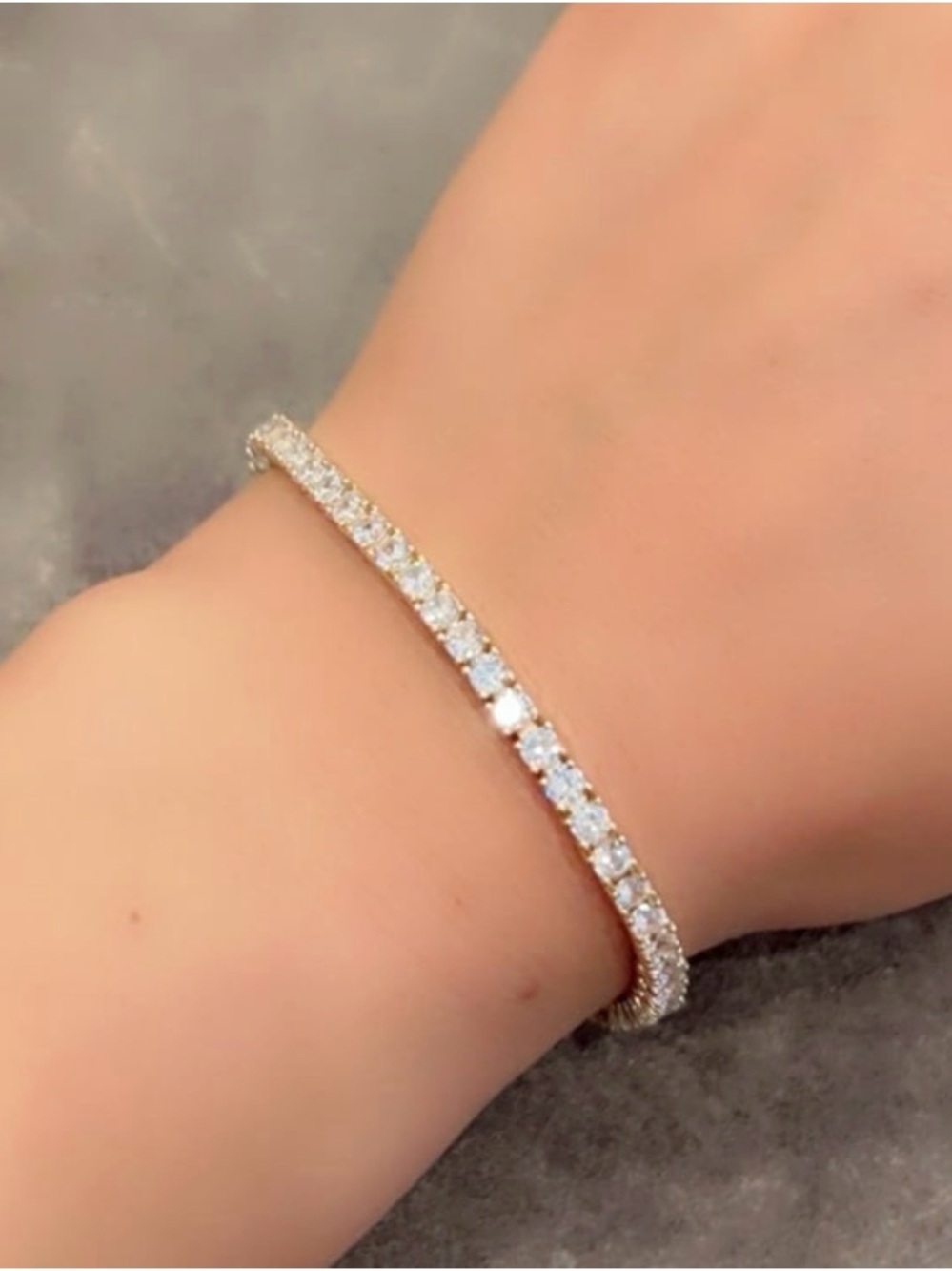 PAVOI 14K Gold Plated Cubic Zirconia Tennis Bracelet